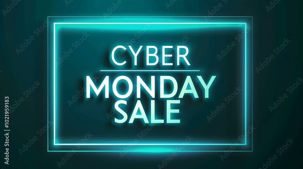 Glowing Green 'CYBER MONDAY SALE' Neon Sign in a Luxurious Setting Glowing Green 'CYBER MONDAY SALE' Neon Sign in a Luxurious Setting