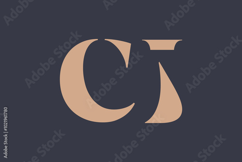 Abstract letter CJ logo. This logo icon incorporate with abstract shape in the creative way. 