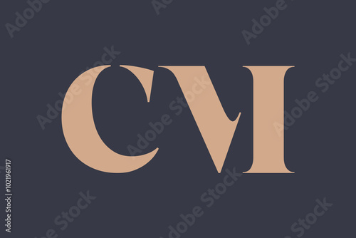 Abstract letter CM logo. This logo icon incorporate with abstract shape in the creative way. 