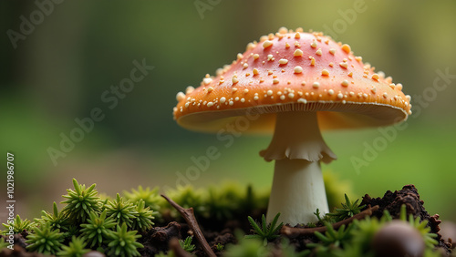 Mushroom captured on a calm background, awesome natural mushroom. Background gentle, mushroom pronounced.