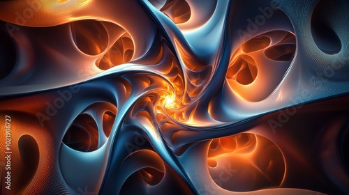 An abstrct intricate star swirling