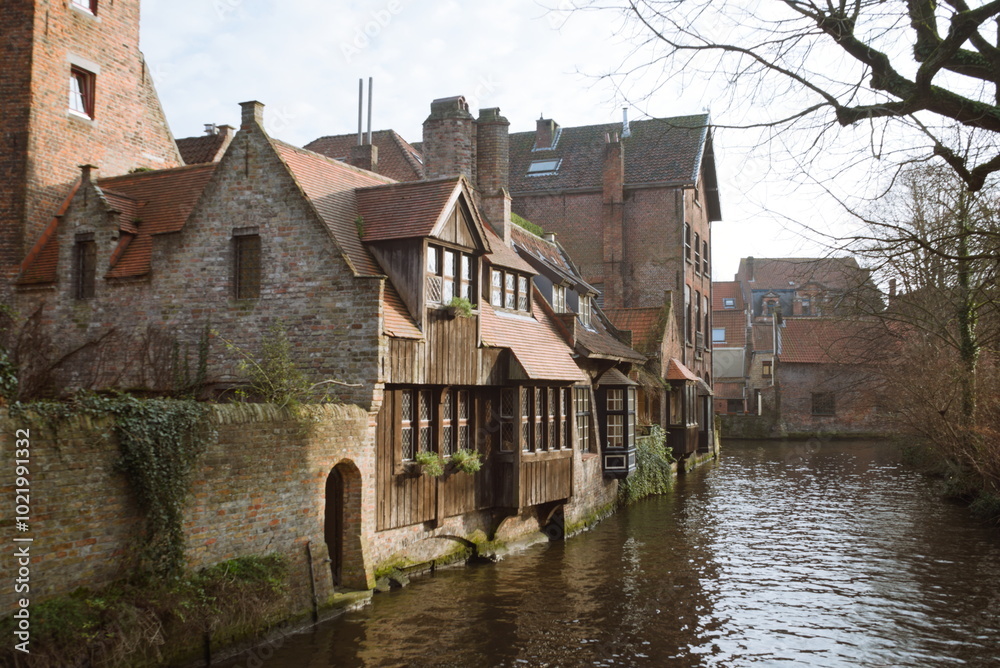 Fototapeta premium Historic Architecture and Buildings in Bruges