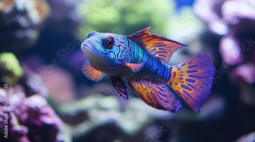 Colorful Tropical Fish Swimming in Coral Reef