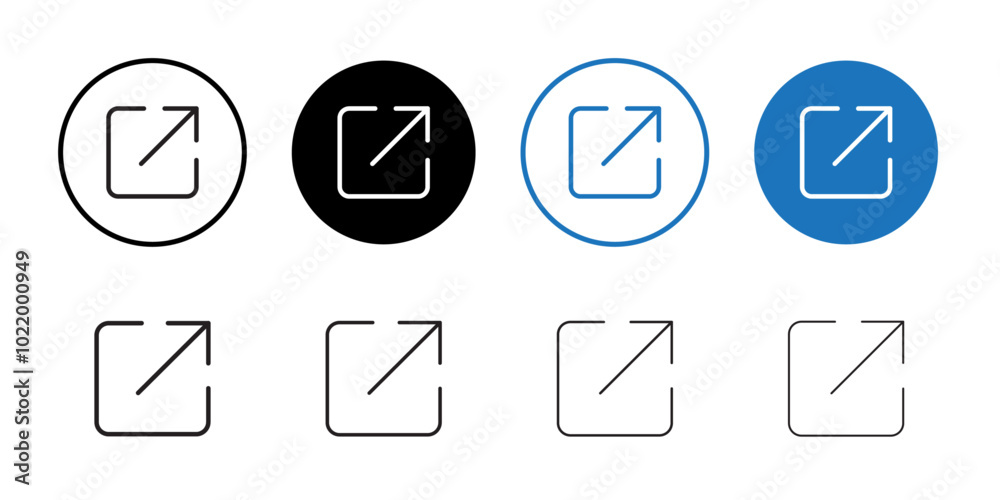 Open icon Black and white outline vector Open icon Black and white outline vector