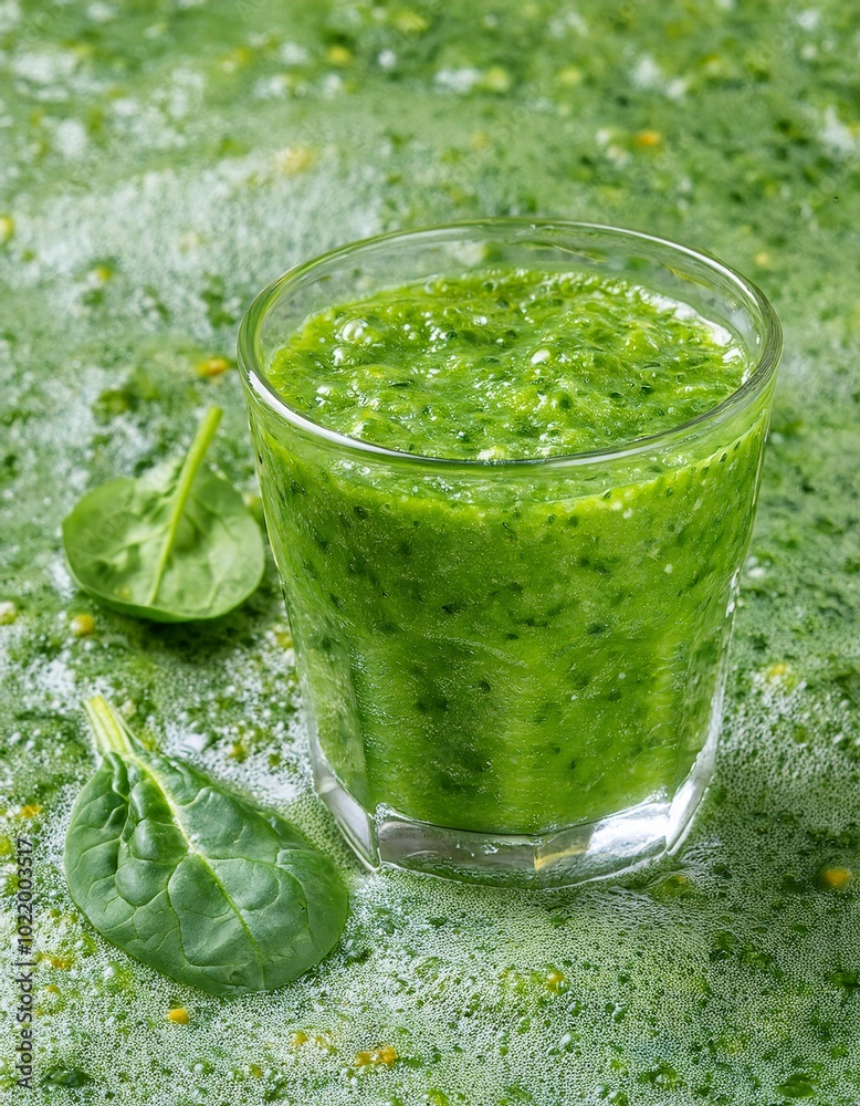 a glass of healthy green smoothie made from fresh baby spinach, a glass of healthy green smoothie made from fresh baby spinach,