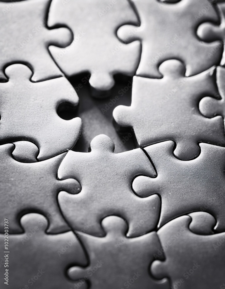 close-up of connected puzzle pieces, illustrating the concept of teamwork. close-up of connected puzzle pieces, illustrating the concept of teamwork.