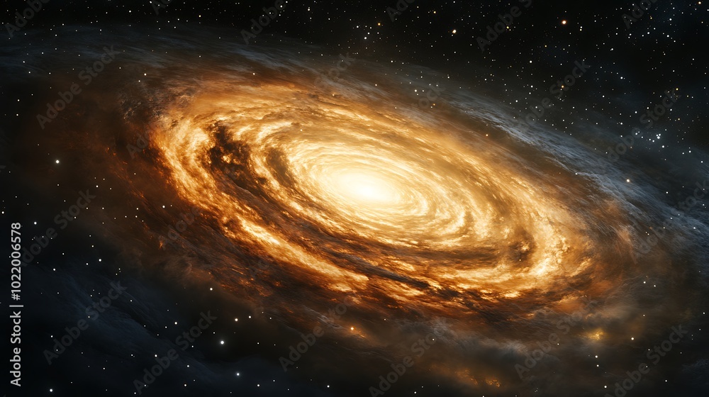 Spiral Galaxy in Space, Nebula, Stars, Cosmic Dust Spiral Galaxy in Space, Nebula, Stars, Cosmic Dust