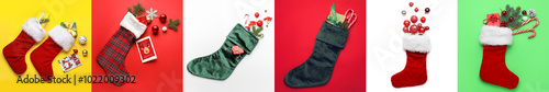 Set of many Christmas socks...