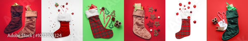 Set of many Christmas socks...
