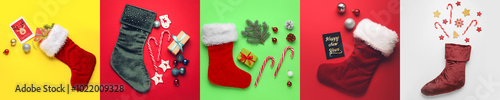 Set of many Christmas socks...