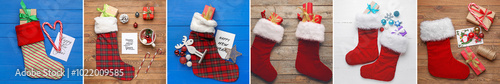 Set of many Christmas socks...