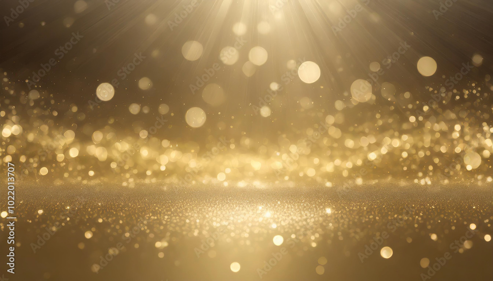 Golden sparkles illuminate a soft surface creating a magical atmosphere during a festive celebration or special event Golden sparkles illuminate a soft surface creating a magical atmosphere during a festive celebration or special event