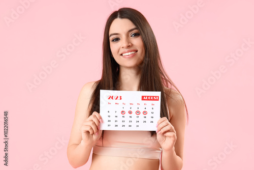 Young woman with menstrual ...