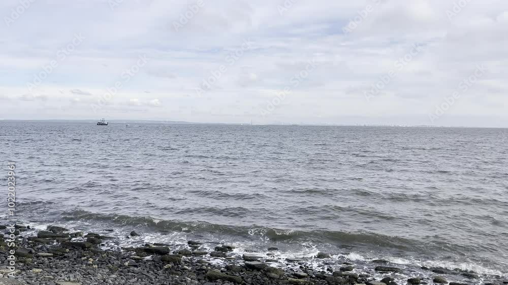 A view of the Raritan Bay from Belford, New Jersey in September 2024. The New York Skyline is seen in the background.
