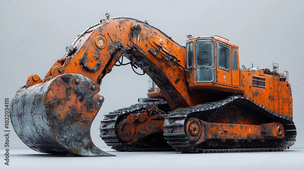 Rusty Excavator: A Powerful Machine of Construction Rusty Excavator: A Powerful Machine of Construction