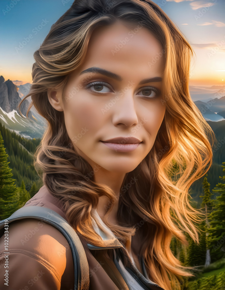A beautiful outdoors woman A beautiful outdoors woman