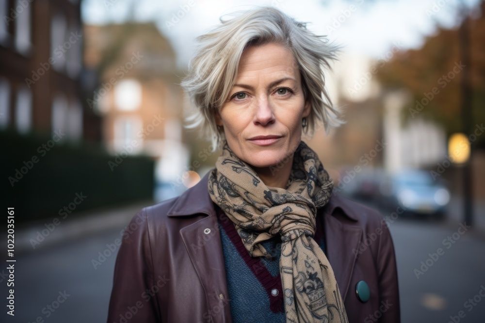 Portrait of a beautiful middle-aged woman in the city. Portrait of a beautiful middle-aged woman in the city.