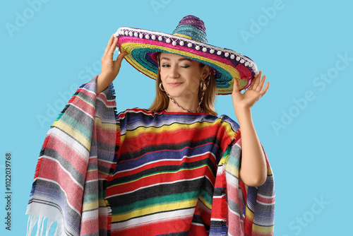 Pretty young woman in sombr...