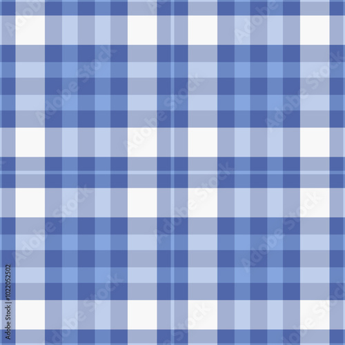 Scratched check pattern plaid, serene fabric background tartan. Decorate vector texture seamless textile in blue and light colors.