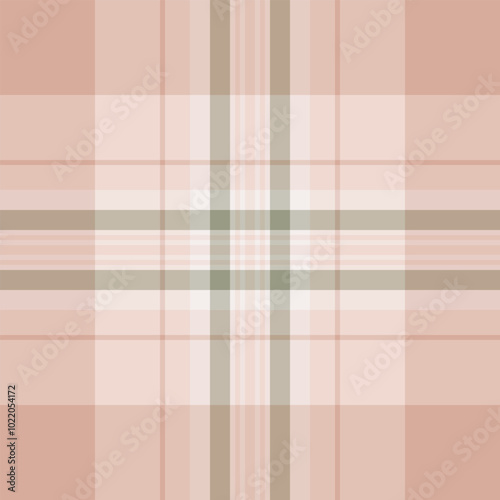 Linear check texture vector, 1960s pattern tartan background. Youth plaid textile seamless fabric in light and white colors.