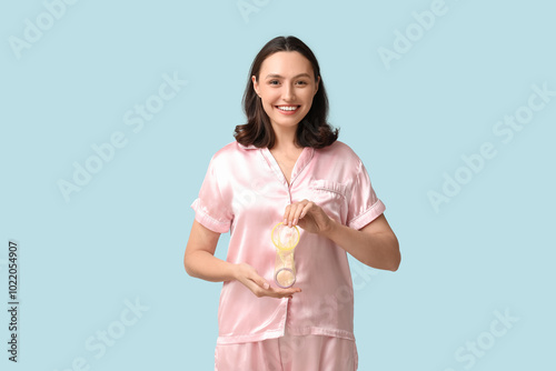 Beautiful young woman with ...