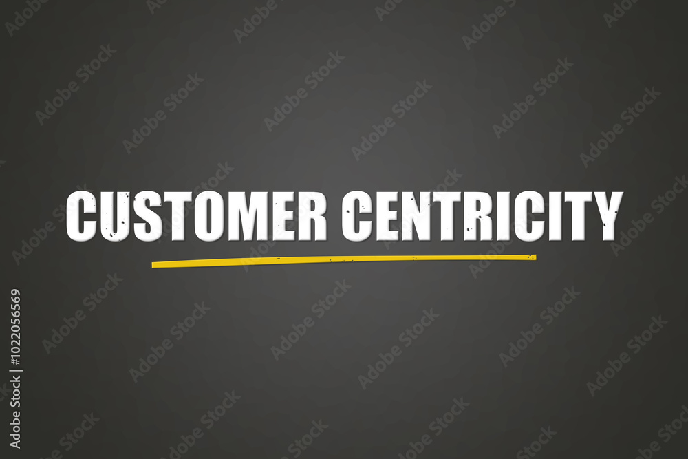 Customer Centricity. A blackboard with white text. Illustration with grunge text style. Customer Centricity. A blackboard with white text. Illustration with grunge text style.
