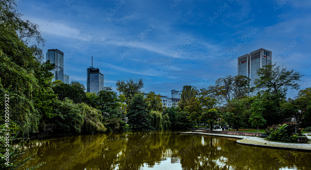 Fototapeta premium Central Park in Frankfurt am Main