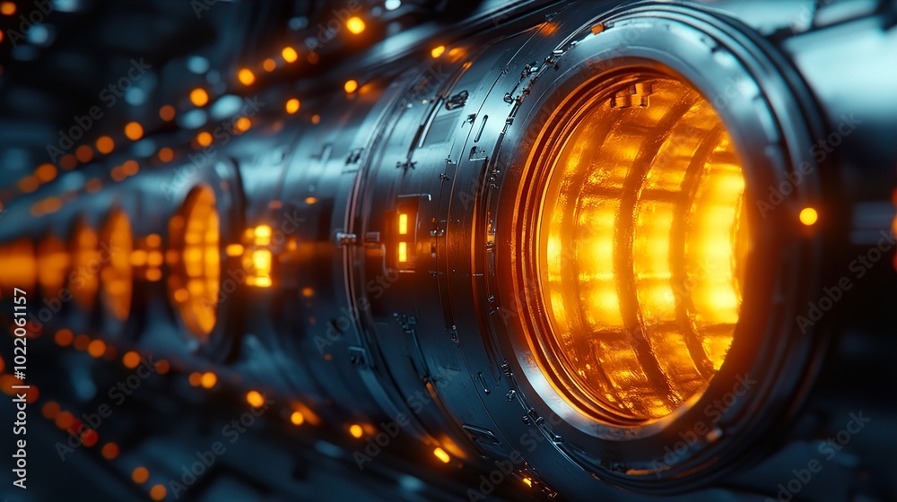 Glowing Futuristic Machine - Sci-Fi Technology Background Glowing Futuristic Machine - Sci-Fi Technology Background