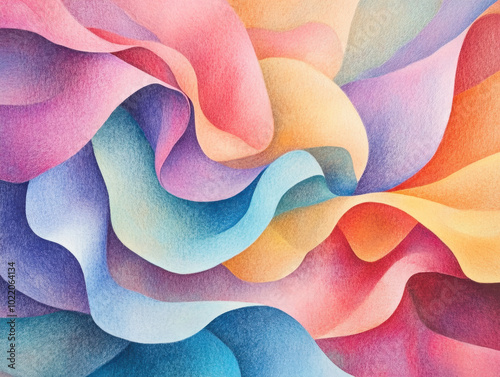 A pastel illustration of a soft, velvety fabric, with colors blended to create a sense of depth and plushness --ar 4:3 --style raw --v 6.1 Job ID: d834d11c-c69b-4928-8475-7cf2ce7acffc photo