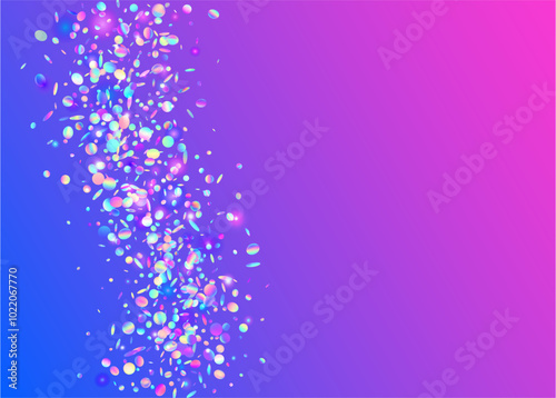 Unicorn Serpentine. Carnival Background. Falling Banner. Light Abstract Template. Digital Ribbon. Transparent Glitter. Happy Pattern. Blue Disco Sparkle. Pink Unicorn Serpentine