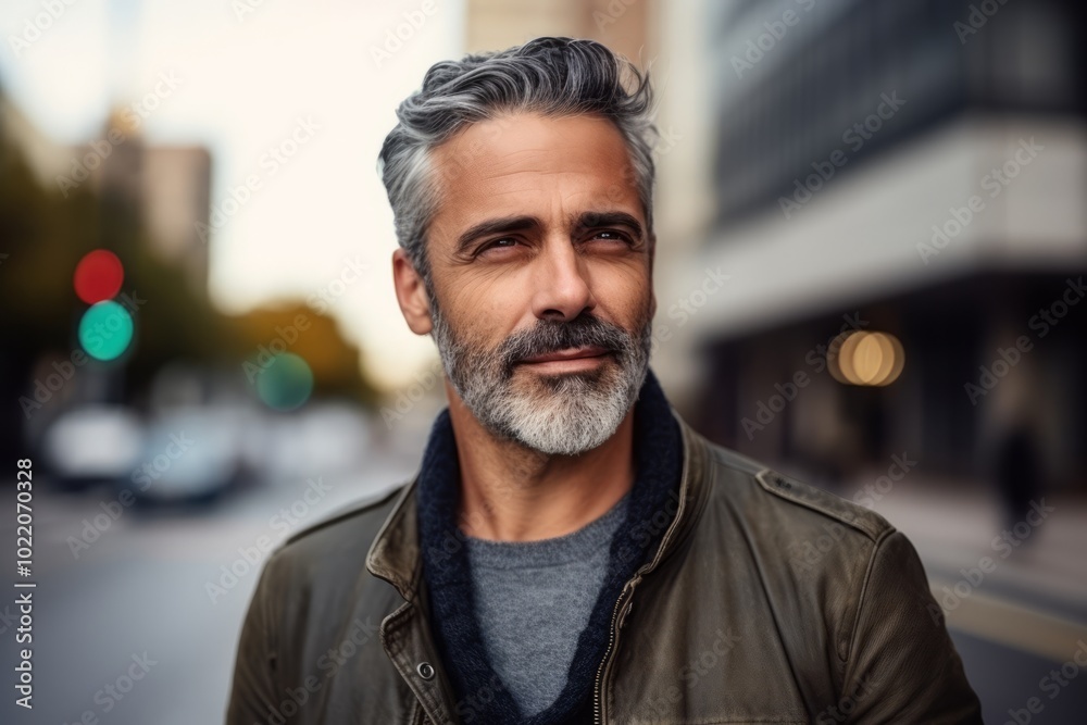 portrait of a handsome middle aged man with gray hair and beard portrait of a handsome middle aged man with gray hair and beard
