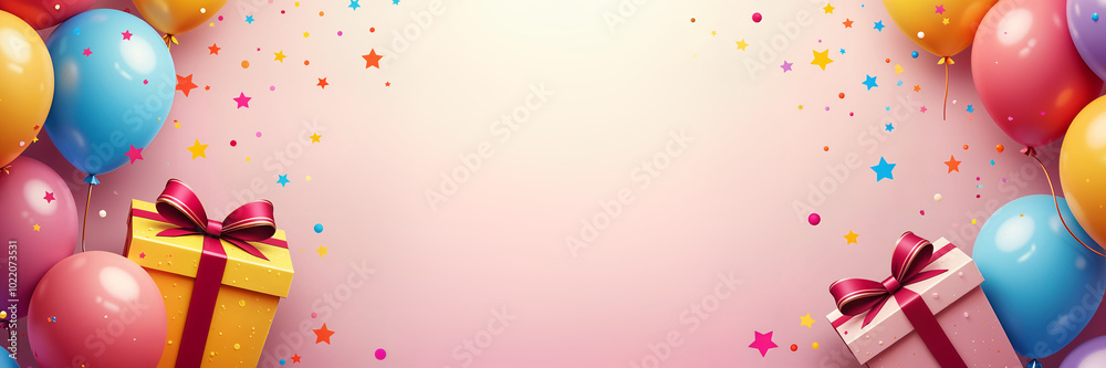 custom made wallpaper toronto digitalFestive background. Vibrant and colorful background filled with balloons, confetti, and gift boxes, creating a festive atmosphere.