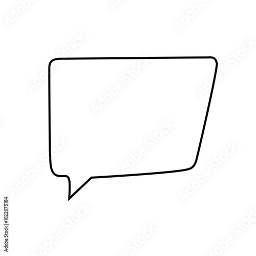 hand drawn speech bubble line