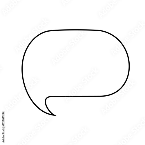 hand drawn speech bubble line