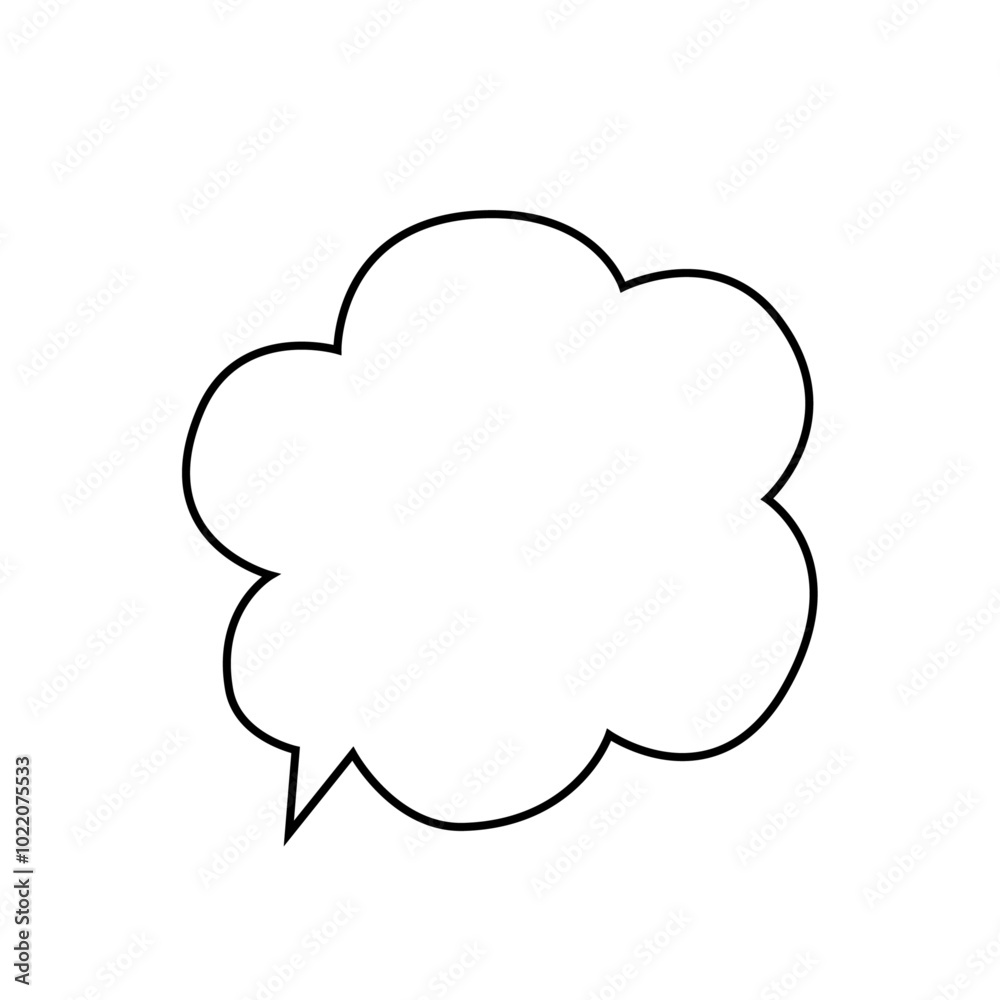 hand drawn speech bubble line hand drawn speech bubble line
