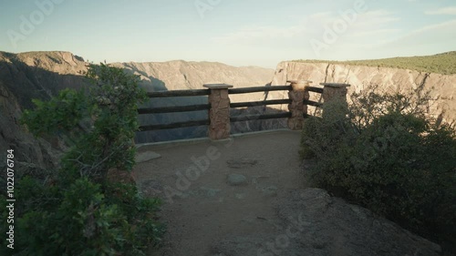 Morning Sunrise Light on Painted Wall in Black Canyon of the Gunnison National Park Montrose County Colorado United States of America photo