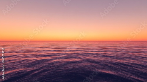 Serene Ocean Sunset A Tranquil View of the Horizon Bathed in Soft Pastel Colors