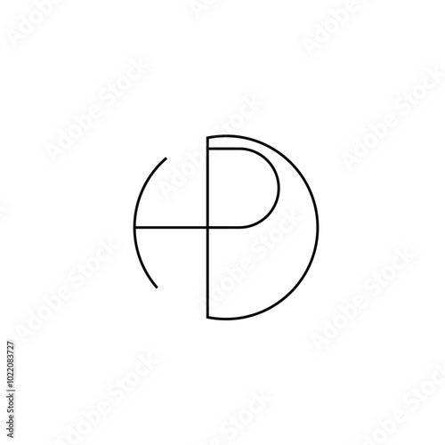 phd logo, p logo, d logo, ph logo, p letter, d letter, symbol, vector, minimal, minimalist, modern