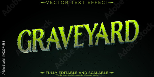 Halloween monster text effect, editable horror and scary text style