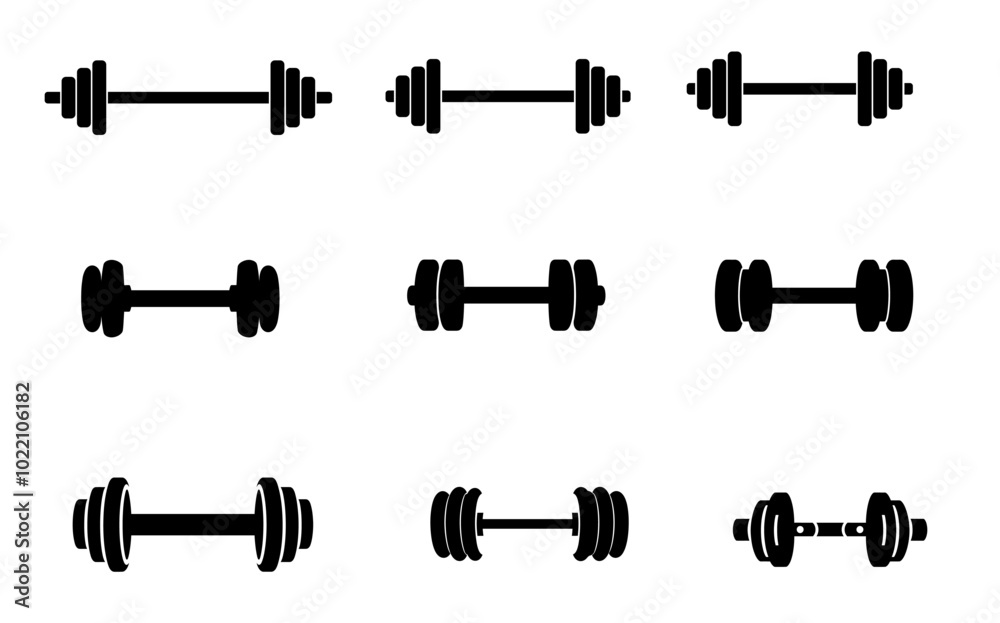 Set Of Dumbell Icons . vector
Set Of Dumbell Icons . vector