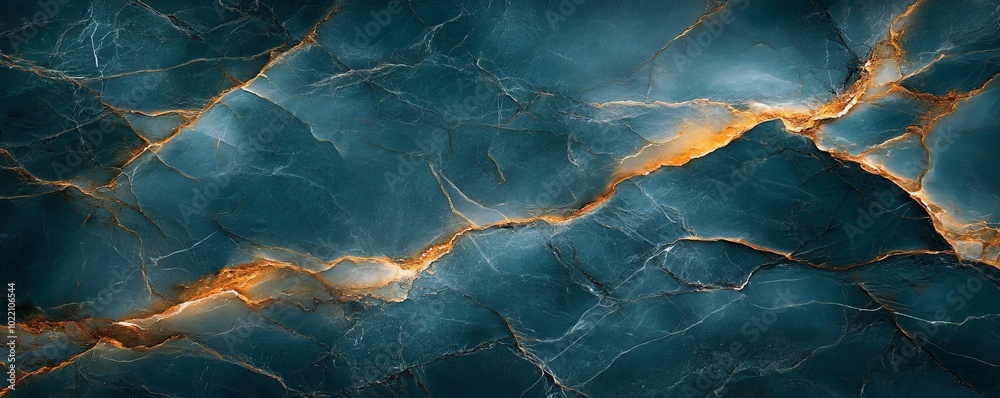 Abstract Teal and Gold Marble Texture Abstract Teal and Gold Marble Texture