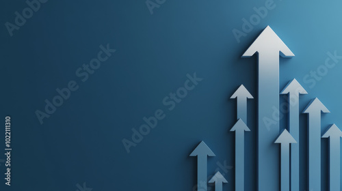 Dynamic Upward Arrows Illustration Representing Growth and Progress