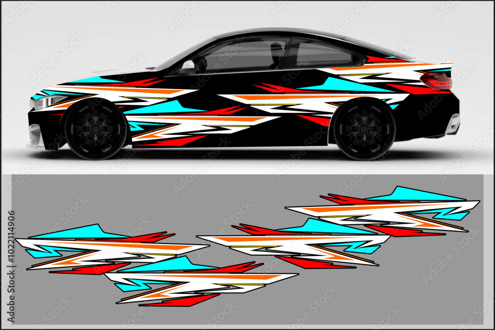 design vector wrap car with unique line pattern design vector wrap car with unique line pattern