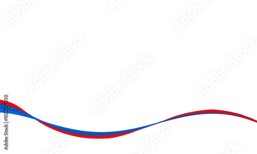 Isolated red and blue design element border graphics