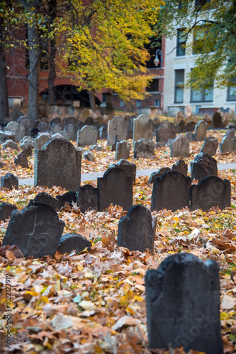 old cemetery in autumn