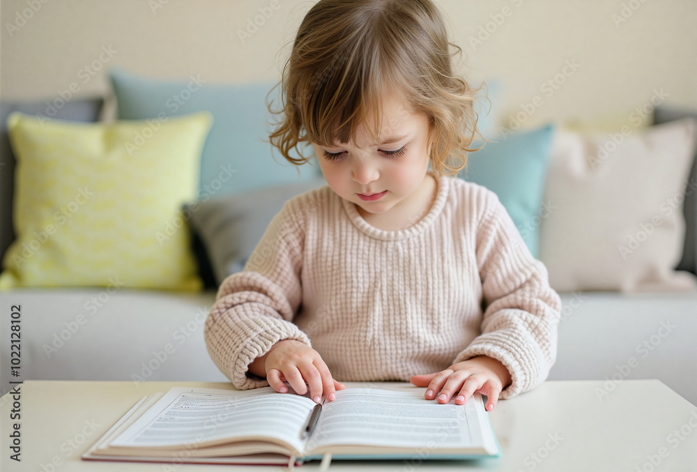 Studying little girl. Created with AI. High quality upscale and postproduction. Studying little girl. Created with AI. High quality upscale and postproduction.