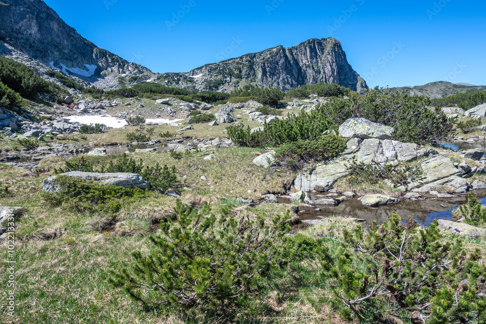 Naklejka premium Rila mountain near The Dead and The Fish Lakes, Bulgaria