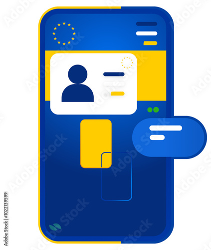 a smartphone and digital eI...