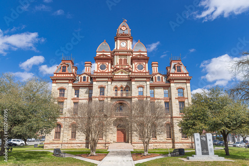 Obraz na płótnie The Caldwell County Courthouse in Lockhart, Texas. w salonie