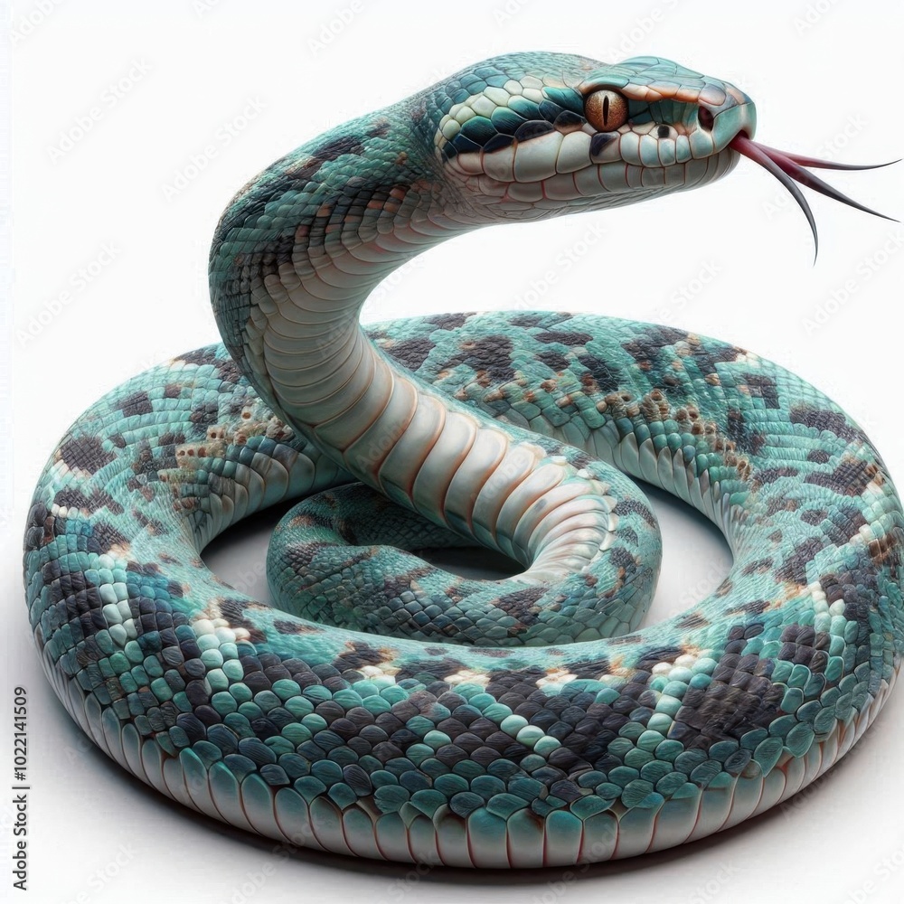 Fototapeta premium snake on white background